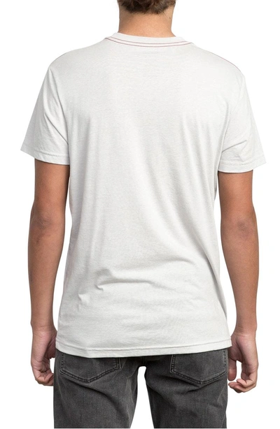 Shop Rvca Mcfloral T-shirt In Warm Grey