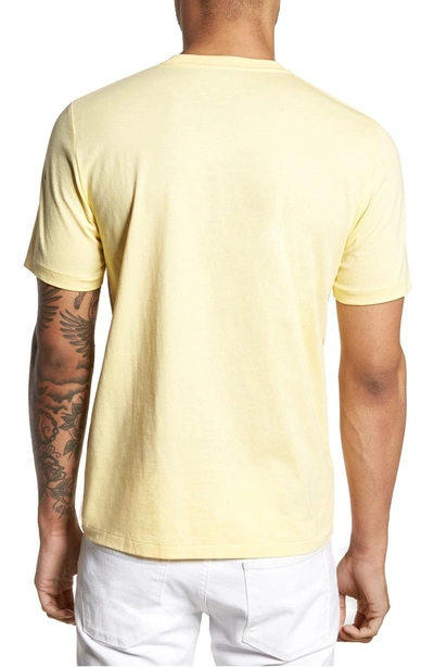 Shop Fred Perry Embroidered T-shirt In Soft Yellow