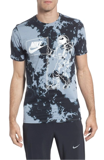 Shop Nike Sportswear Tie Dye T-shirt In Wolf Grey/ White/ White