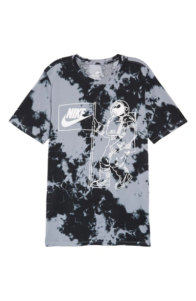 Shop Nike Sportswear Tie Dye T-shirt In Wolf Grey/ White/ White