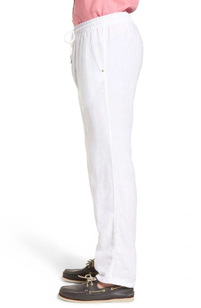 Shop Vilebrequin 'classic' Linen Pants In White