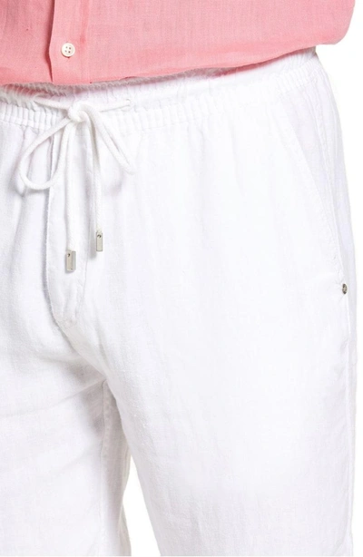 Shop Vilebrequin 'classic' Linen Pants In White