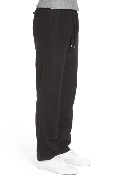 Shop Vilebrequin 'classic' Linen Pants In Black