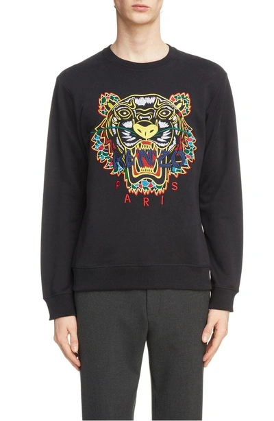 Shop Kenzo Dragon Tiger Crewneck Sweatshirt In Black