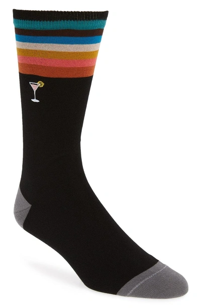 Shop Paul Smith Embroidered Jacquard Socks In Black