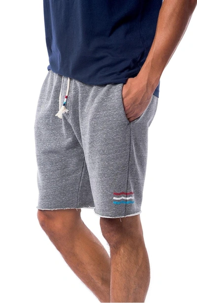 Shop Sol Angeles Sol Waves Cutoff Sweat Shorts In Heather Grey