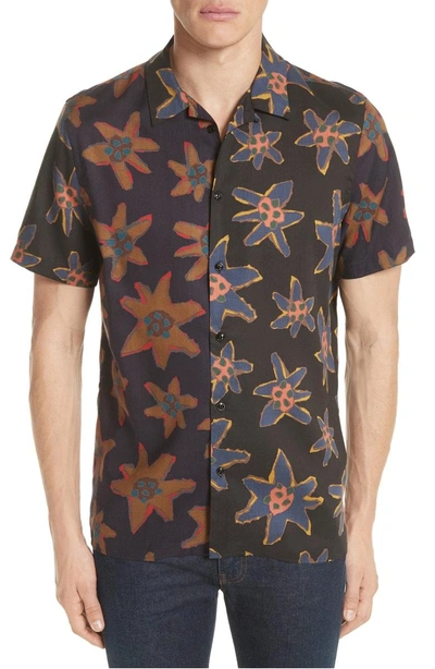 Shop Ps By Paul Smith Floral Print Shirt In Black