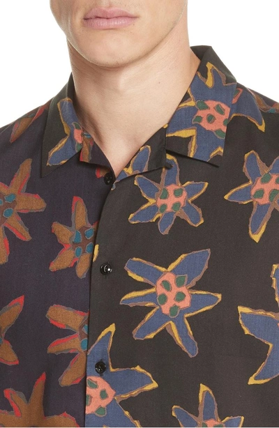 Shop Ps By Paul Smith Floral Print Shirt In Black