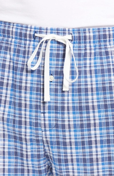 Shop Polo Ralph Lauren Walker Plaid Cotton & Linen Pajama Pants In Walker Plaid/ Cruise Navy