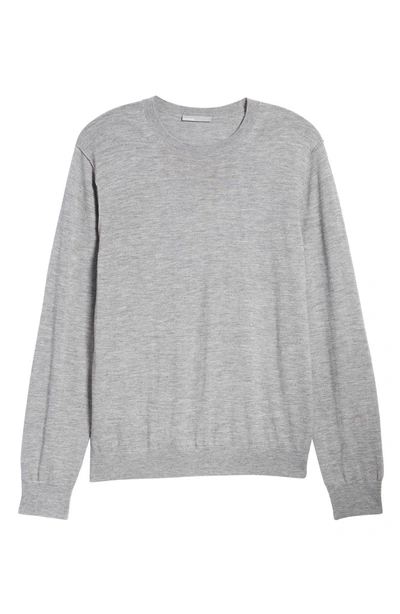 Shop Vince Crewneck Wool & Cashmere Sweater In H Steel