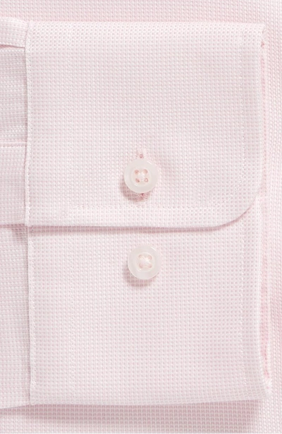 Shop David Donahue Trim Fit Solid Dress Shirt In Pink
