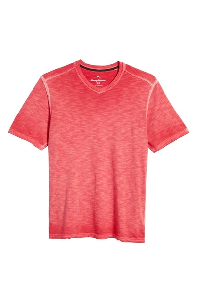 Shop Tommy Bahama Suncoast Shores V-neck T-shirt In Ribbon Red