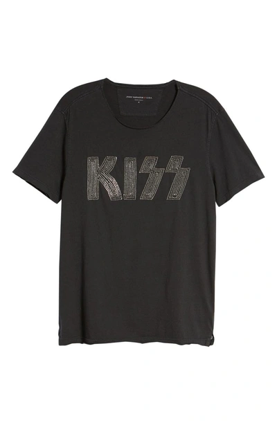 Shop John Varvatos Kiss Embroidered T-shirt In Black