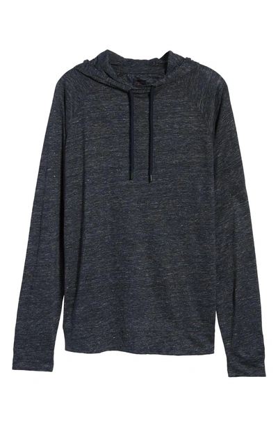 Shop Good Man Brand Linen Hoodie In Blue Heather