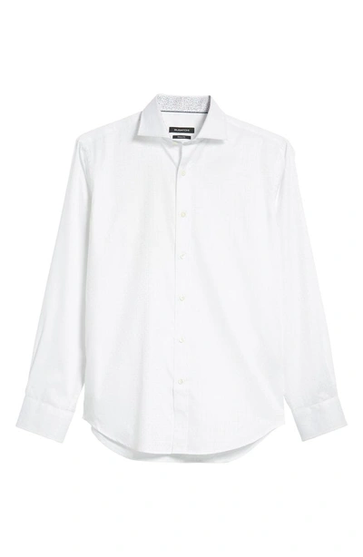 Shop Bugatchi Shaped Fit Sport Shirt In White
