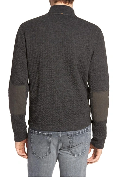 Shop Billy Reid Giles Slim Fit Zip-up Sweatshirt In Carbon Blue