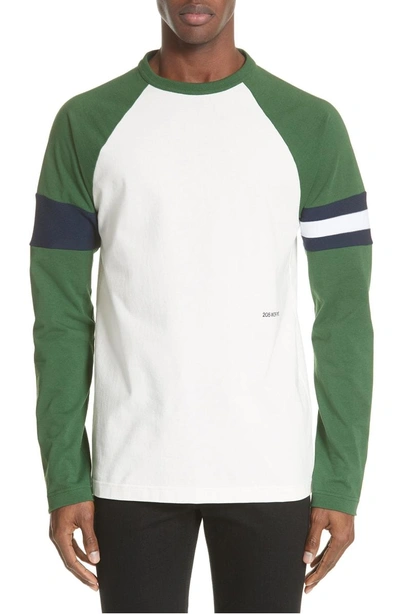 Shop Calvin Klein 205w39nyc Long Sleeve Varsity T-shirt In White