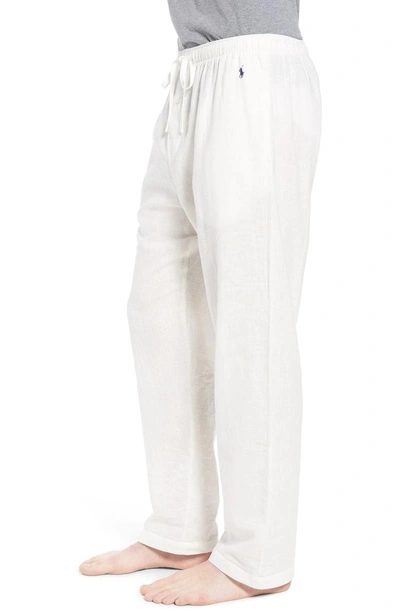 Shop Polo Ralph Lauren Walker Cotton & Linen Lounge Pants In Nevis/ Bright Navy