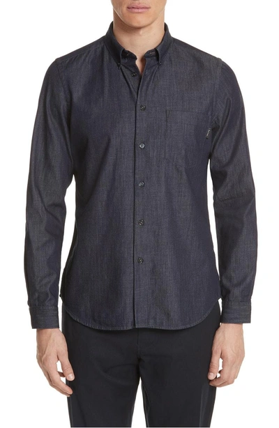 Shop Ps By Paul Smith Denim Shirt In Navy