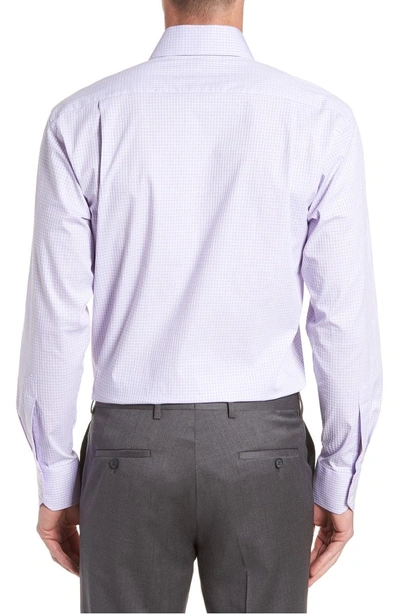 Shop English Laundry Trim Fit Stretch Check Dress Shirt In Lilac