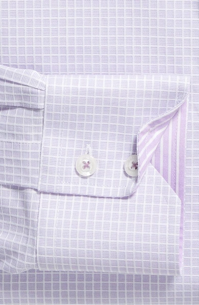 Shop English Laundry Trim Fit Stretch Check Dress Shirt In Lilac