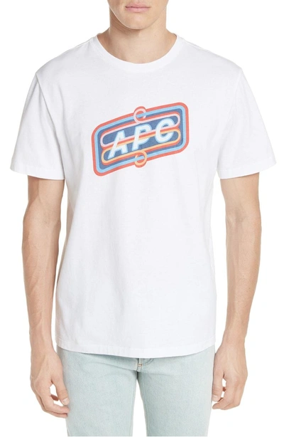 Shop Apc Bastien Logo Graphic T-shirt In White