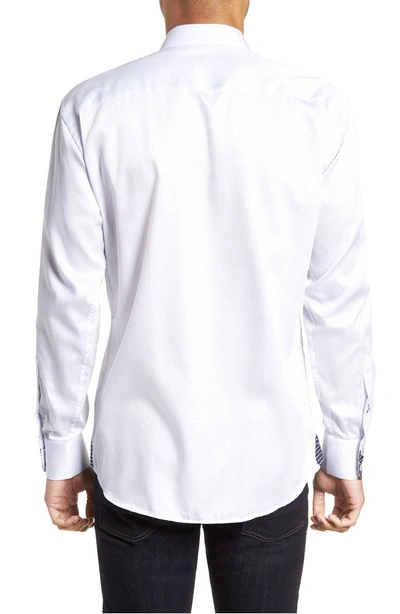 Shop Maceoo Wall Street Chelsey Dobby Sport Shirt In White