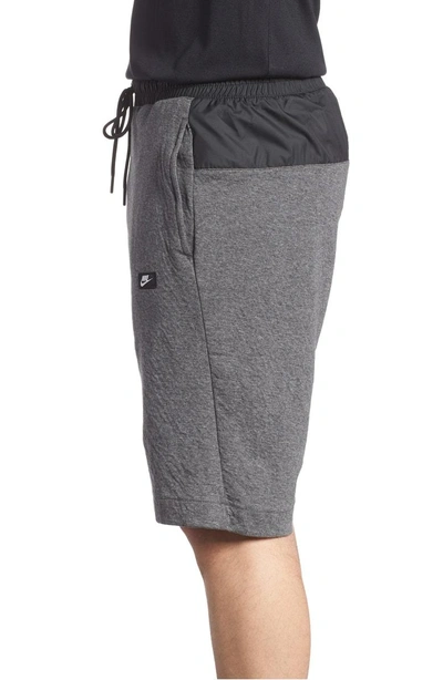 Shop Nike Sportswear Modern Shorts In Charcoal Heather/ Black