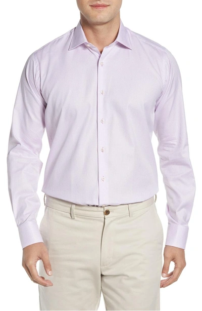 Shop Ike Behar Classic Fit Solid Dress Shirt In Pink