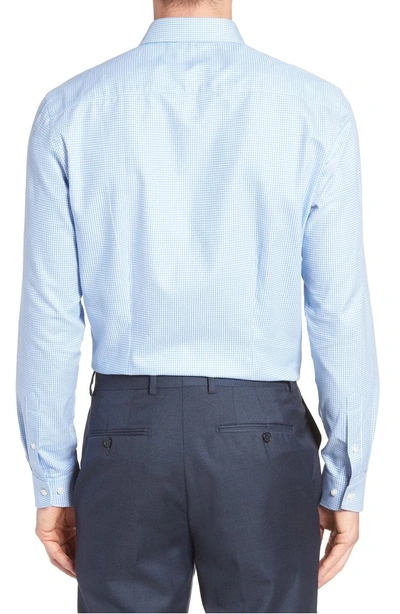 Shop Tailorbyrd Jaiden Trim Fit Houndstooth Dress Shirt In Light Blue