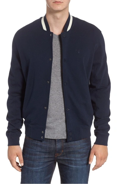 Shop Barbour Stern Varsity Sweater In Navy