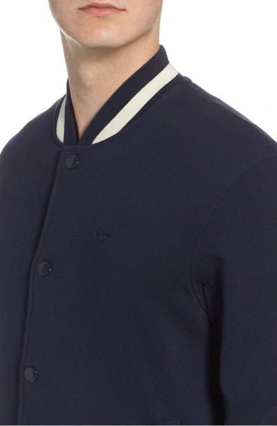 Shop Barbour Stern Varsity Sweater In Navy