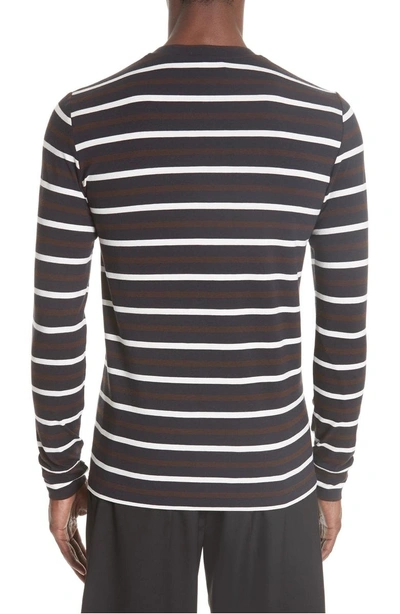 Shop 3.1 Phillip Lim / フィリップ リム Technical Stripe Long Sleeve T-shirt In Brown