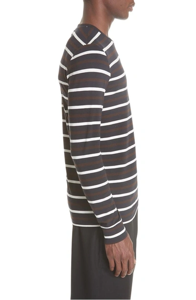 Shop 3.1 Phillip Lim / フィリップ リム Technical Stripe Long Sleeve T-shirt In Brown