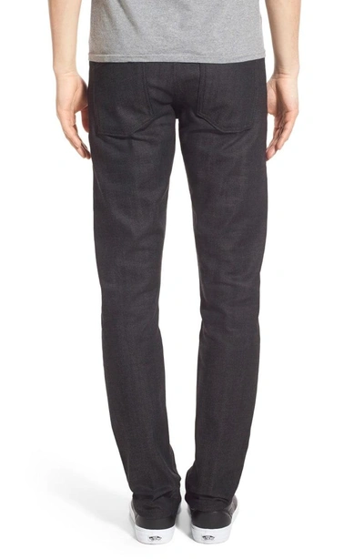 Shop Naked And Famous Naked & Famous Super Skinny Guy Skinny Fit Stretch Jeans In Black X Grey