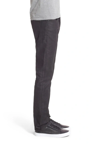 Shop Naked And Famous Naked & Famous Super Skinny Guy Skinny Fit Stretch Jeans In Black X Grey