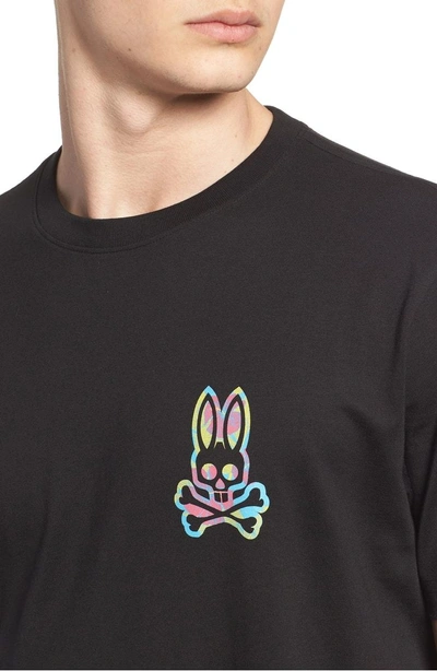 Shop Psycho Bunny Logo Graphic T-shirt In Black