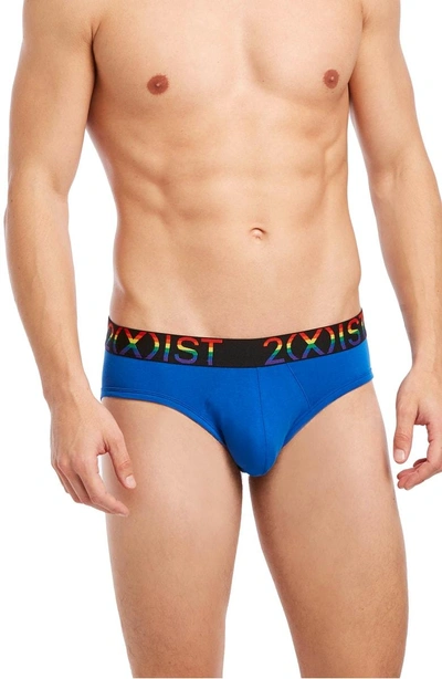 Shop 2(x)ist Pride No-show Briefs In Lapis Blue