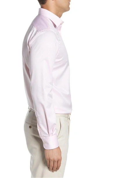 Shop Ike Behar Regular Fit Solid Dress Shirt In Pink