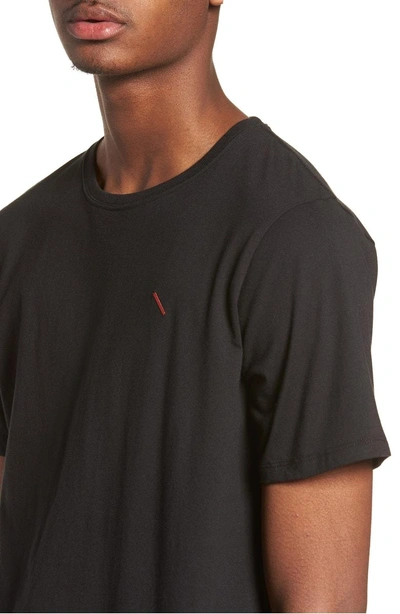 Shop Saturdays Surf Nyc Embroidered Slash T-shirt In Black