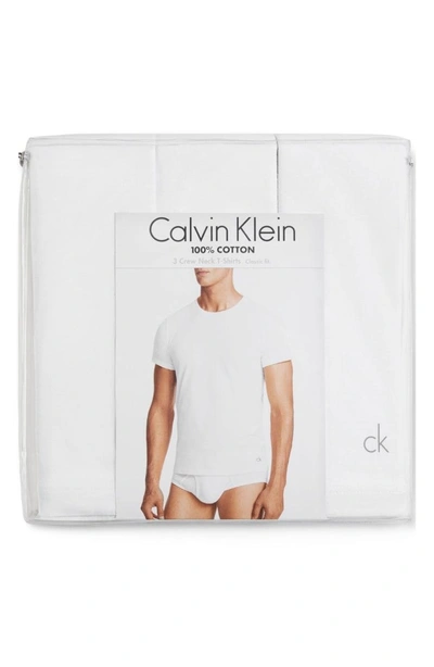 Shop Calvin Klein 3-pack Cotton T-shirt In White