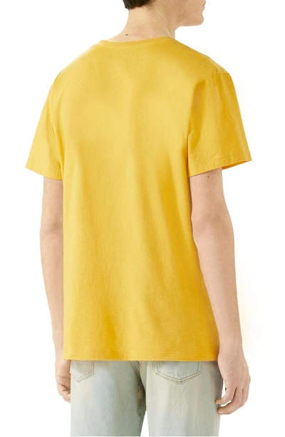 Shop Gucci Animal Print T-shirt In Yellow