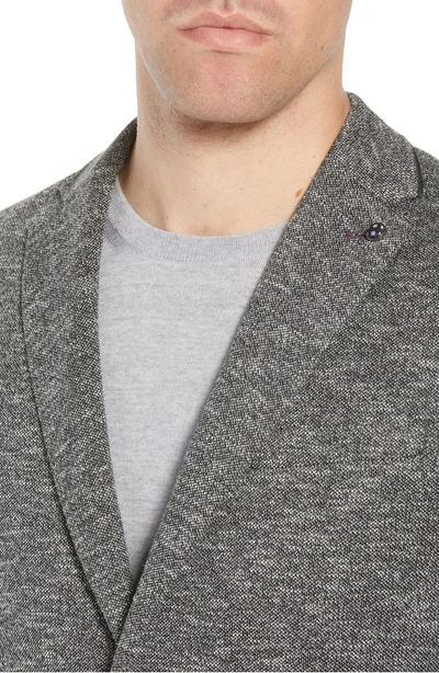 Shop Ted Baker Slim Fit Textured Jersey Sport Coat In Charcoal