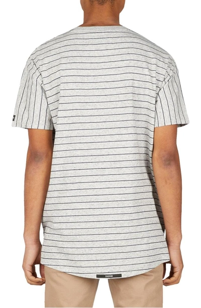 Shop Zanerobe Stripe Rugger T-shirt In Storm Marle/ Duke Blue