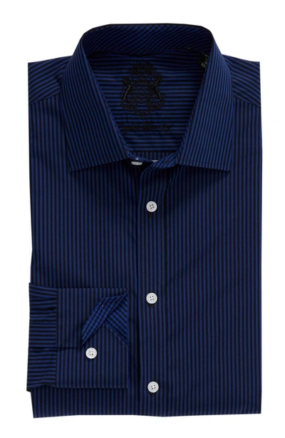 Shop English Laundry Regular Fit Stripe Dress Shirt In Blue