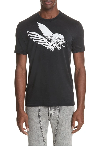 Shop Givenchy Flying Tiger Graphic T-shirt In Black