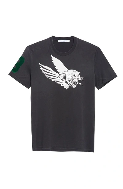 Shop Givenchy Flying Tiger Graphic T-shirt In Black