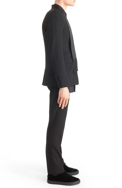 Shop Givenchy Scarf Lapel Dinner Jacket In Black