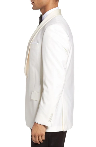 Shop Hickey Freeman Classic B Fit Wool Dinner Jacket In Ivory