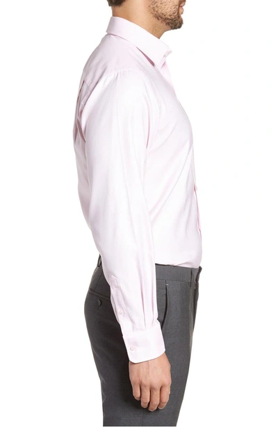 Shop David Donahue Regular Fit Solid Dress Shirt In Pink